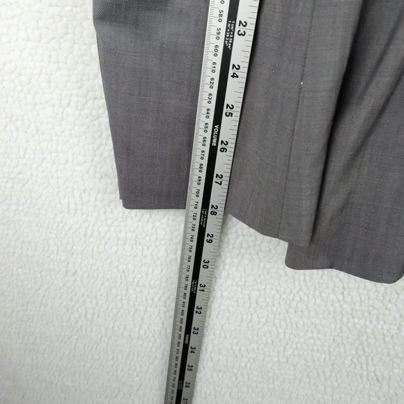 Vintage Blazer Mens 48L Long Gray Wool Two Button Super 120s Formal Wedding - Picture 6 of 10